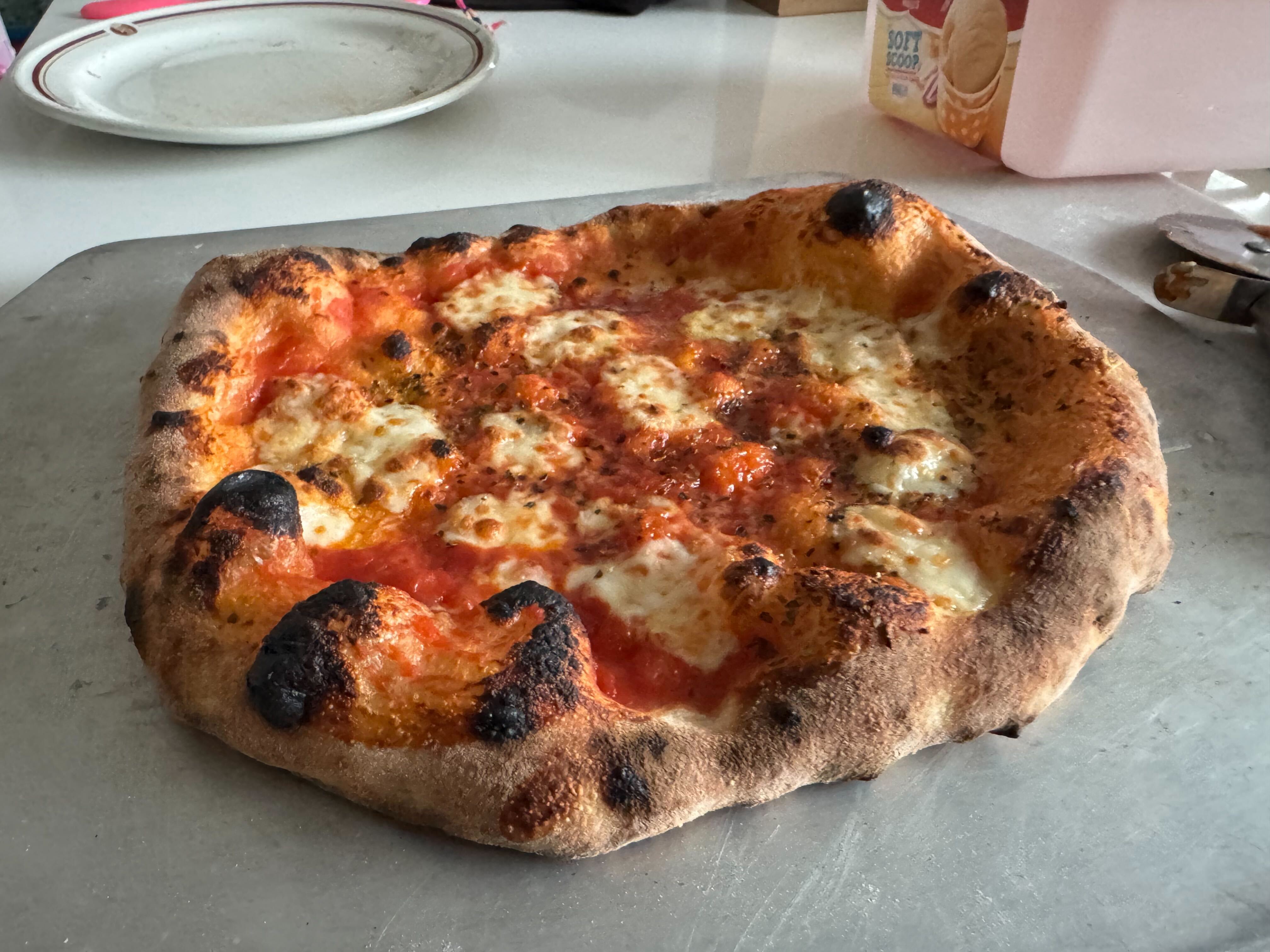 Image of Pizza made on the new pizza oven